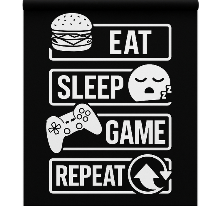 Store enrouleur gamer jeu manger dormir répéter - TenStickers