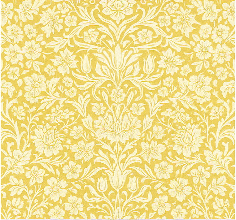 Store enrouleur salle à manger fleurs mandala jaunes - TenStickers