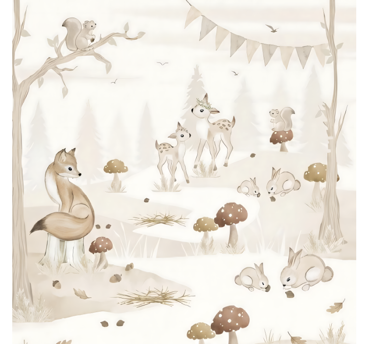 Store enrouleur arbre chambre d'enfant féerique - TenStickers