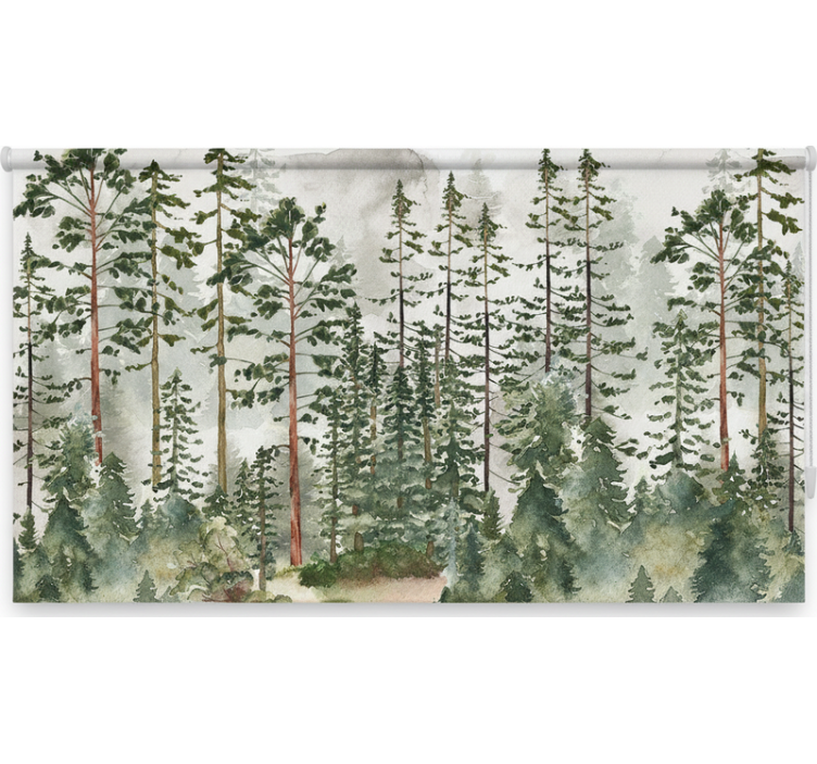 Store enrouleur arbre forêt murale bébé - TenStickers