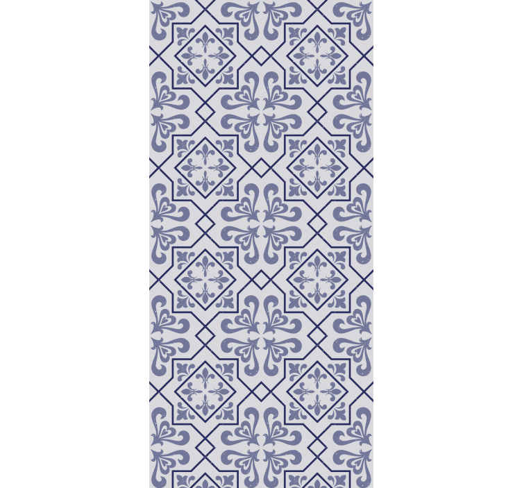 Store enrouleur cuisine carreau portugais octogonal bleu - TenStickers