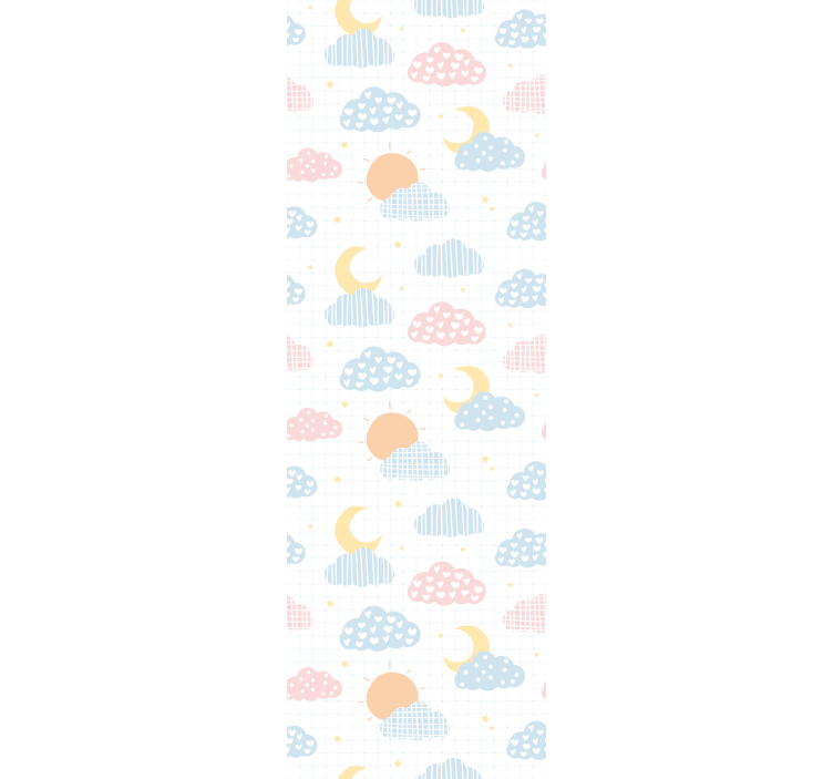 Store enrouleur chambre enfant motifs nuageux mignons - TenStickers