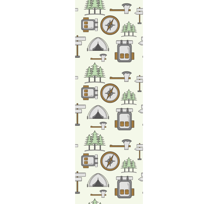 Store enrouleur chambre enfant sac de camping bols boussole - TenStickers