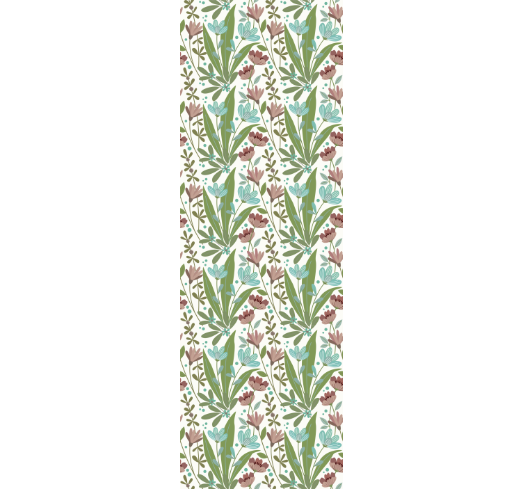 Store enrouleur bureaux style floral rétro chic - TenStickers
