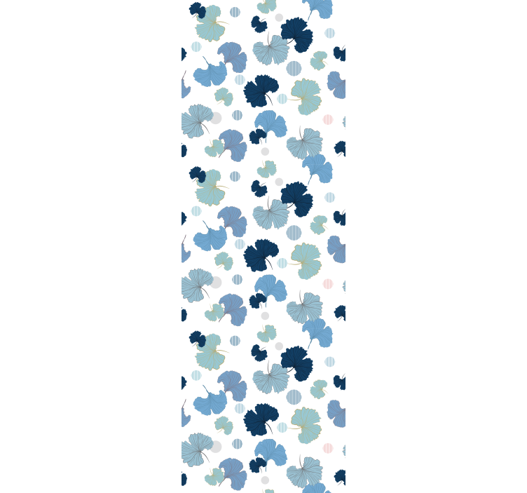 Store enrouleur bureaux feuille de ginkgo bleu - TenStickers