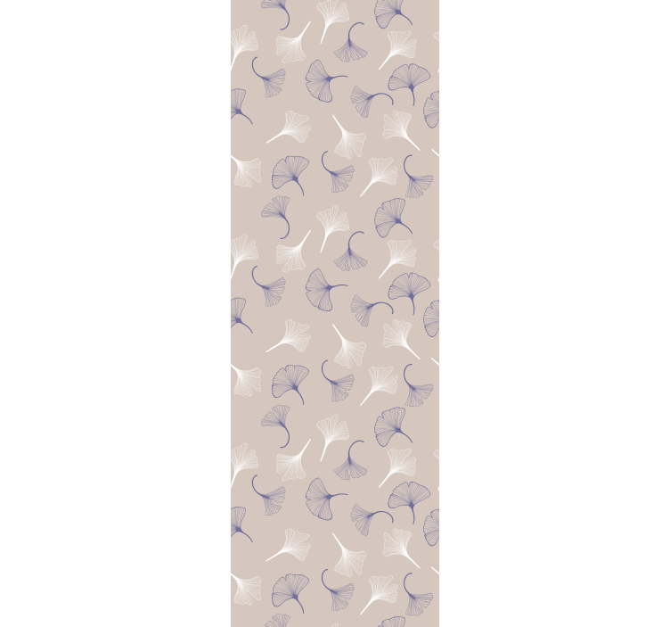 Store enrouleur bureaux feuilles de ginkgo crème - TenStickers