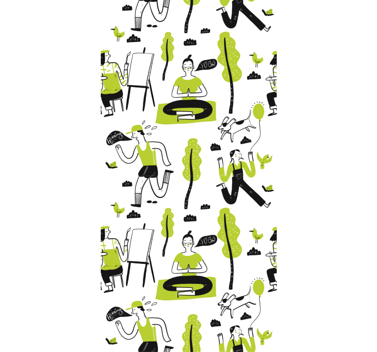 Store enrouleur bureaux set de gribouillis santé - TenStickers