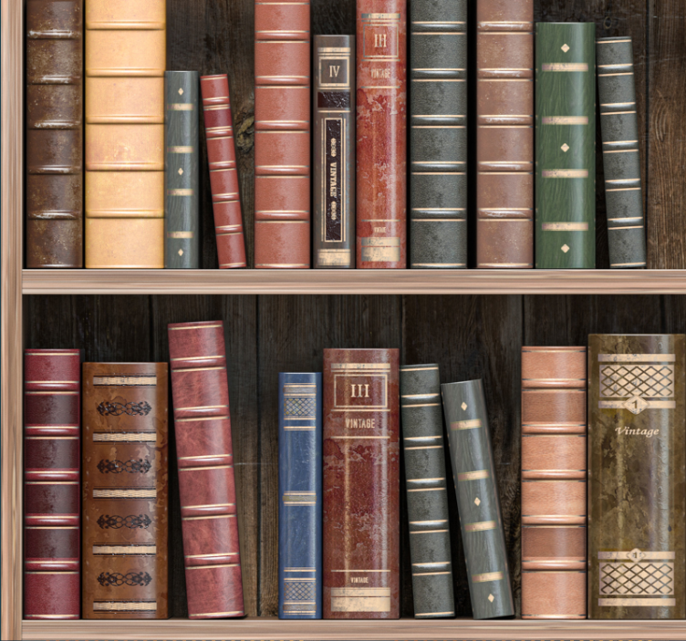 Store enrouleur bureaux livres de bibliothèque - TenStickers