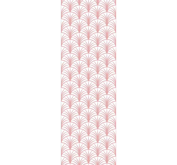 Store enrouleur moderne motifs éventails roses - TenStickers