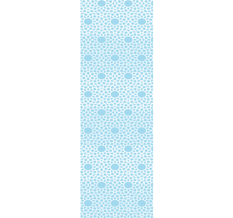 Store enrouleur moderne motif géométrique bleu et blanc - TenStickers