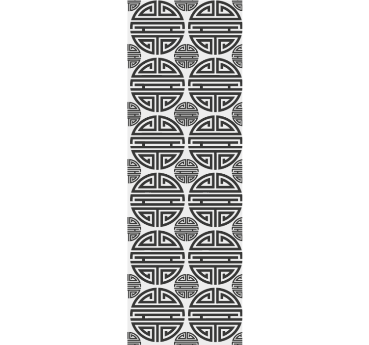 Store enrouleur moderne motif géométrique asiatique - TenStickers