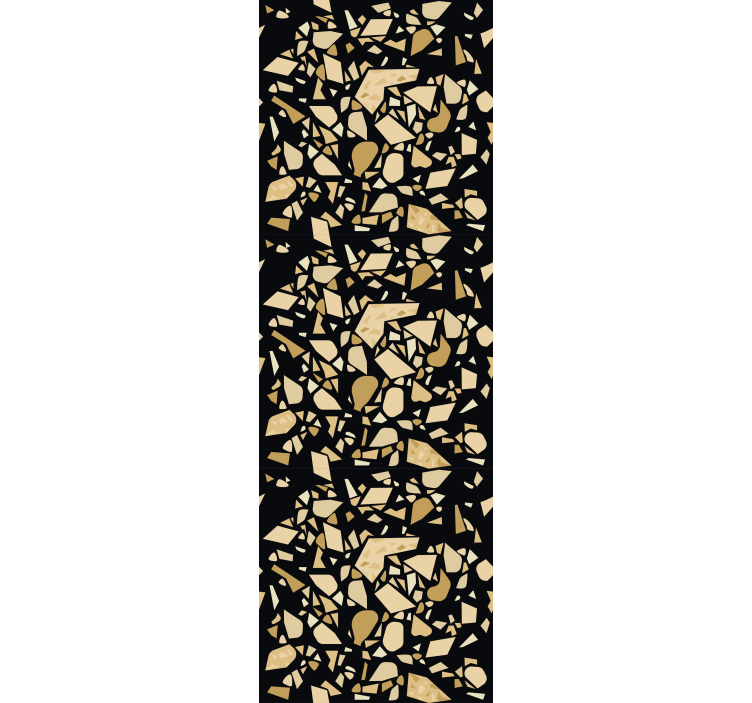 Store enrouleur moderne terrazzo noir or - TenStickers