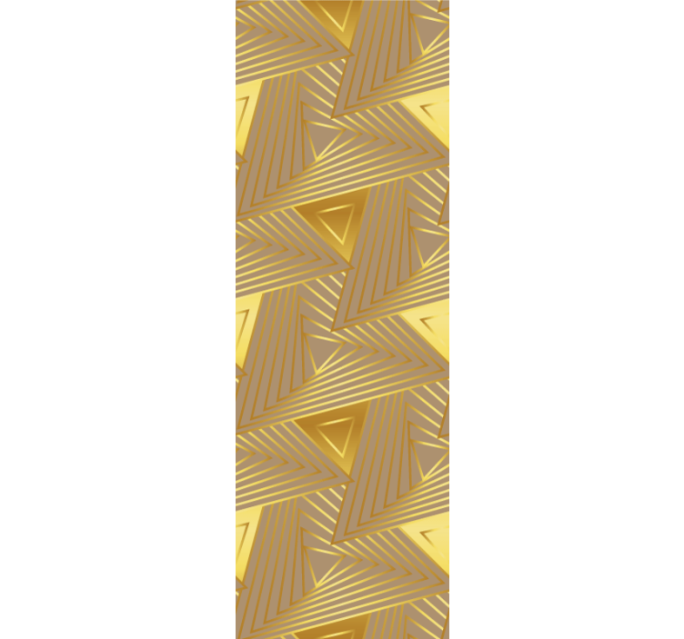 Store enrouleur moderne motif géométrique doré éclectique - TenStickers