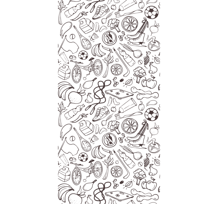 Store enrouleur moderne dessins de symboles sportifs - TenStickers