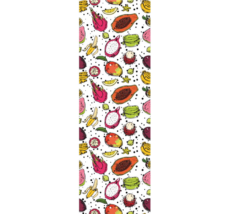 Store enrouleur moderne fruits exotiques colorés - TenStickers