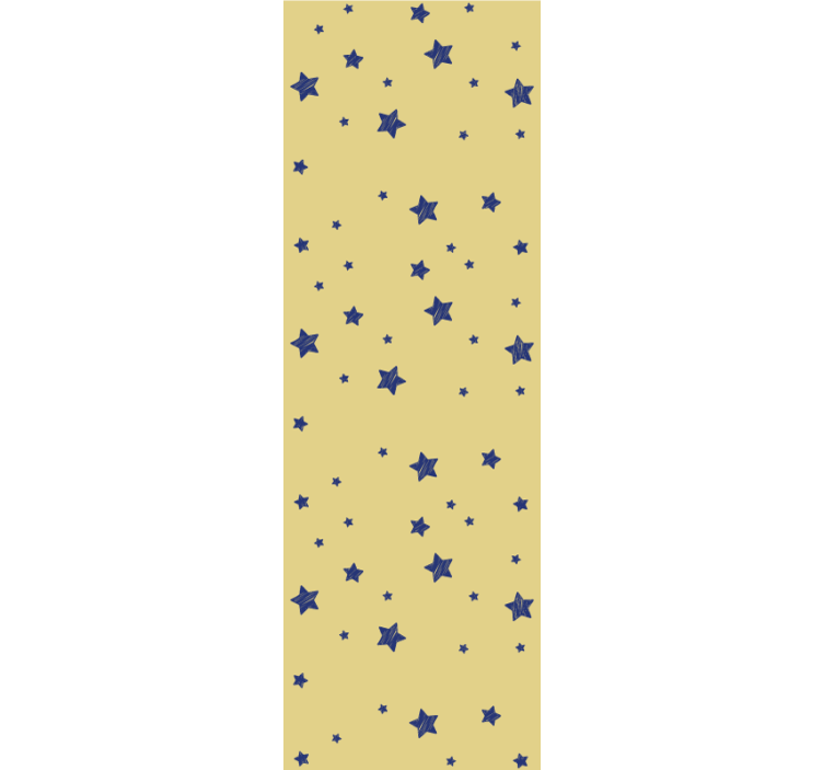 Store enrouleur moderne étoiles bleues fond jaune - TenStickers