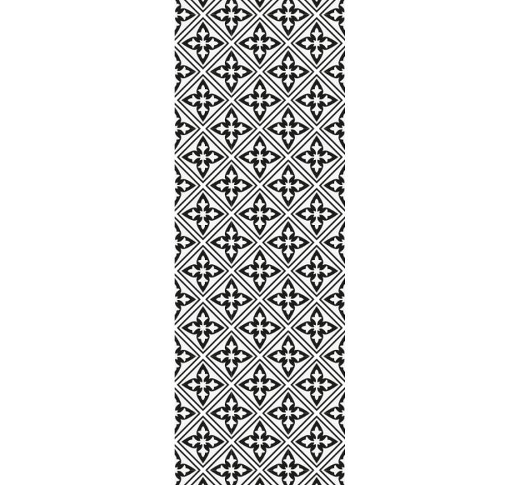 Store enrouleur moderne carreaux fleuris - TenStickers