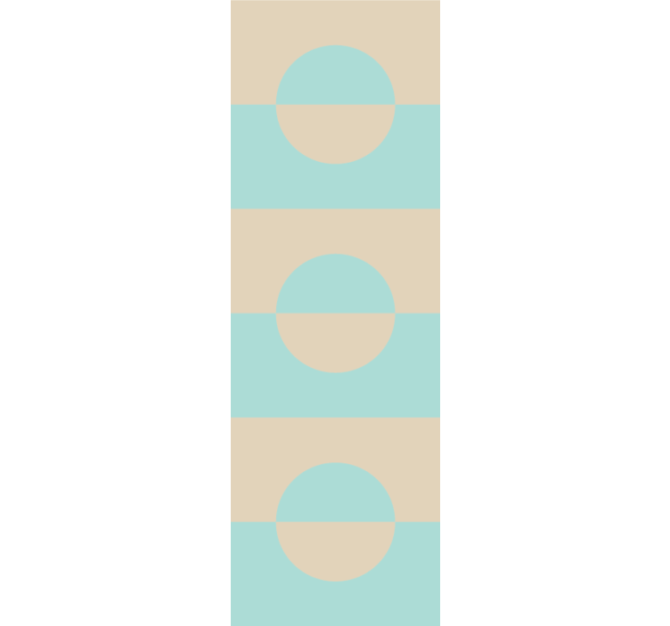 Store enrouleur moderne à pois bleu clair et beige - TenStickers