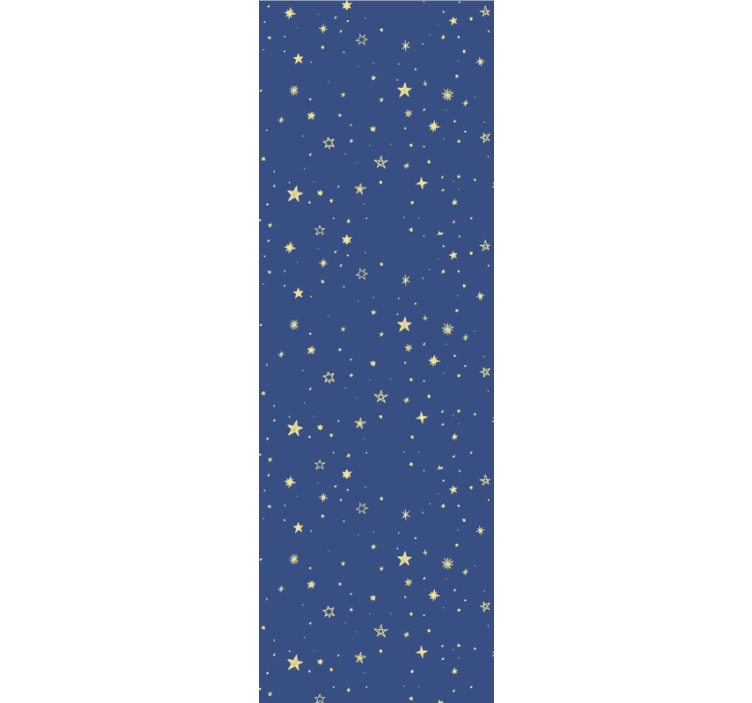 Store enrouleur moderne étoiles dorées sur fond bleu - TenStickers