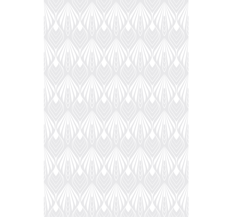 Store enrouleur gris motif feuilles blanches et grises - TenStickers