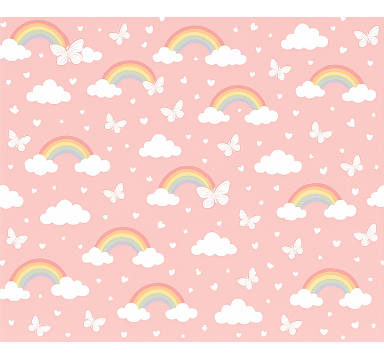 Store enrouleur rose design arc-en-ciel enfants - TenStickers