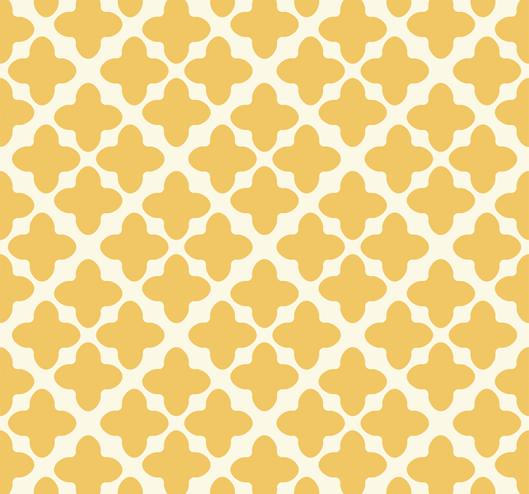 Store enrouleur jaune motif arabesque - TenStickers