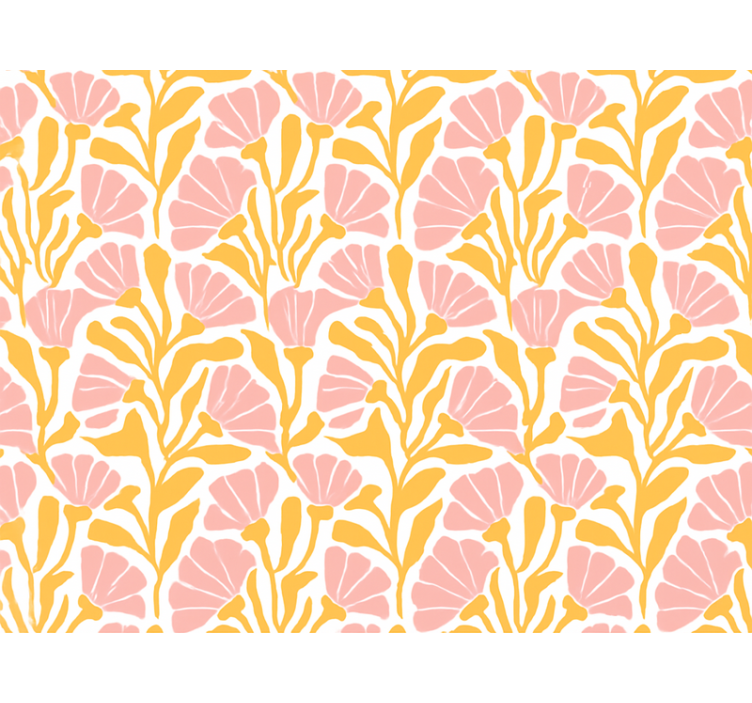 Store enrouleur jaune motif floral coloré moderne - TenStickers