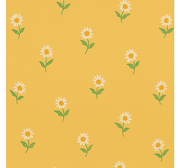 Store enrouleur jaune design nursery marguerites 1940 - TenStickers