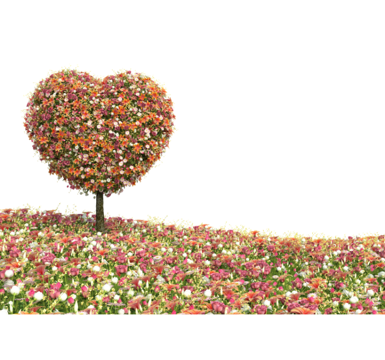 Store enrouleur blanc arbre fantastique en cœur - TenStickers