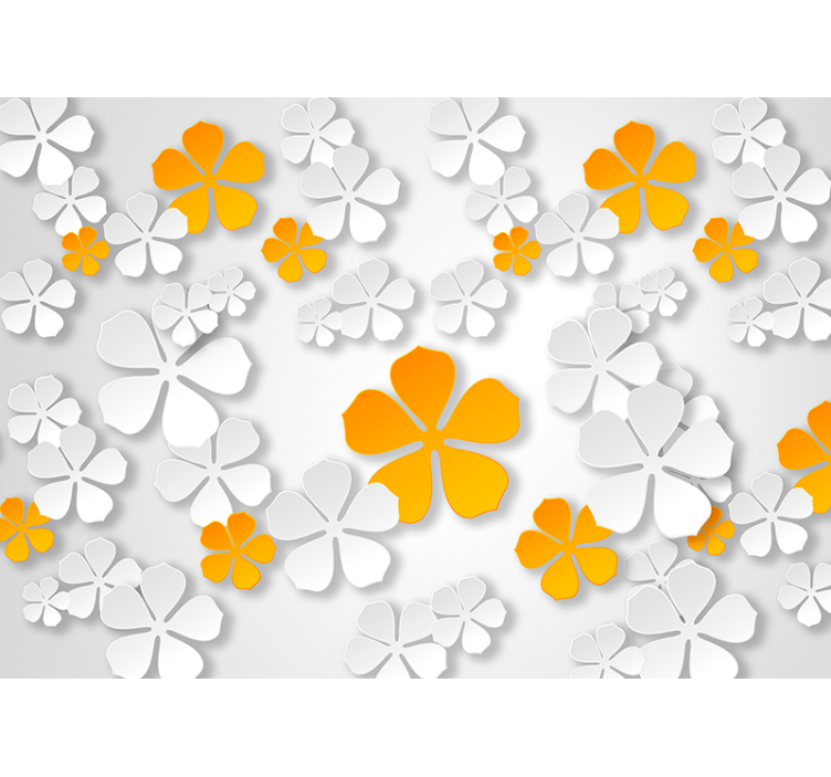 Store enrouleur blanc contraste Épanouissant - TenStickers