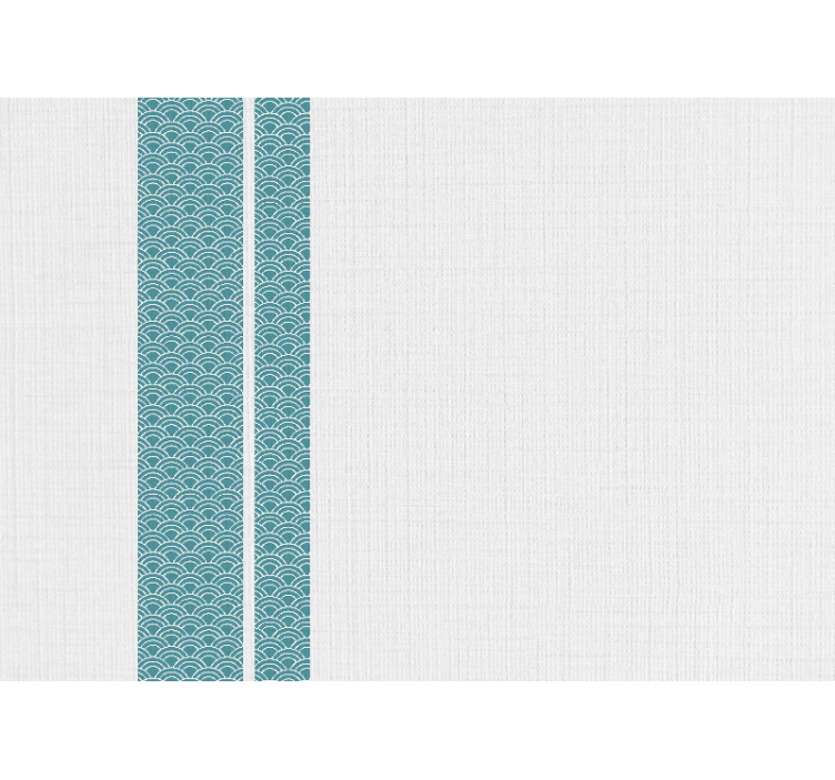 Store enrouleur blanc rayures bleues minimalistes - TenStickers