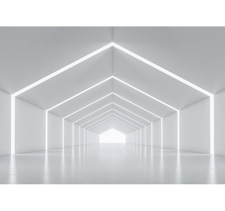 Store enrouleur blanc effet tunnel 3d - TenStickers