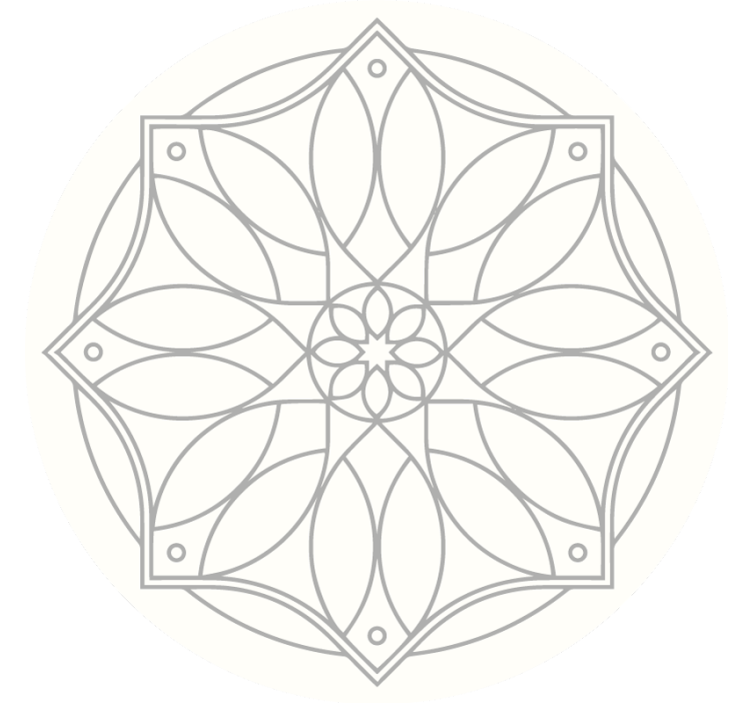 Store enrouleur blanc design mandala - TenStickers