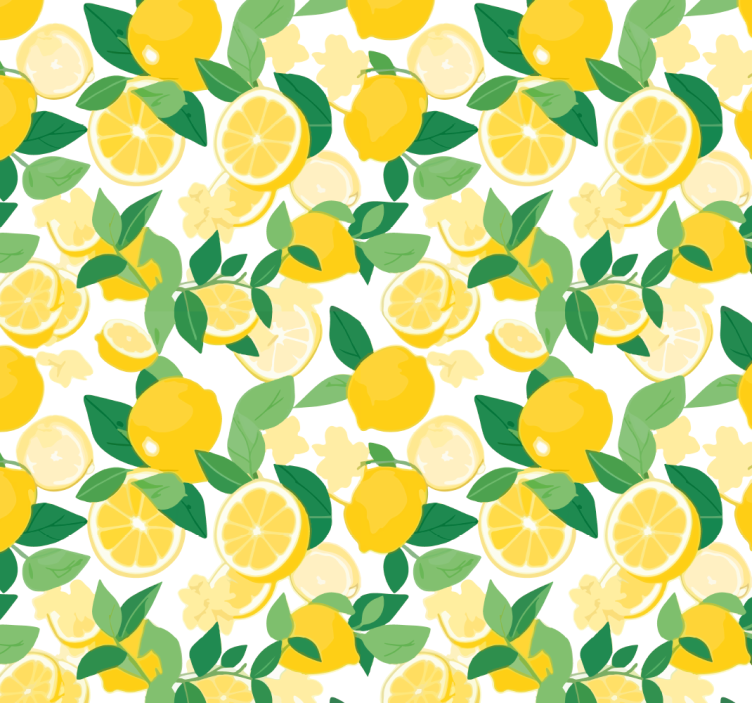 Store enrouleur jaune motif tranche de citron - TenStickers