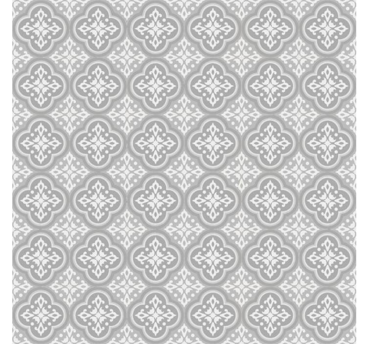 Store enrouleur gris carreaux hydrauliques gris - TenStickers