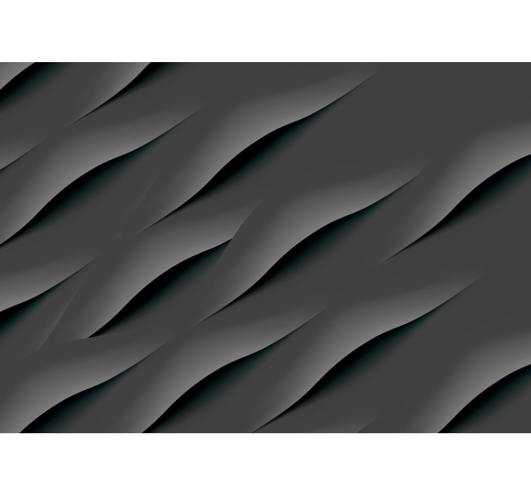 Store enrouleur gris motifs vagues abstraites - TenStickers