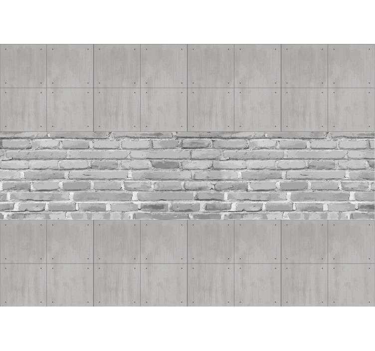 Store enrouleur gris panneaux en béton - TenStickers