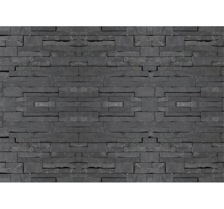 Store enrouleur gris briques noires - TenStickers