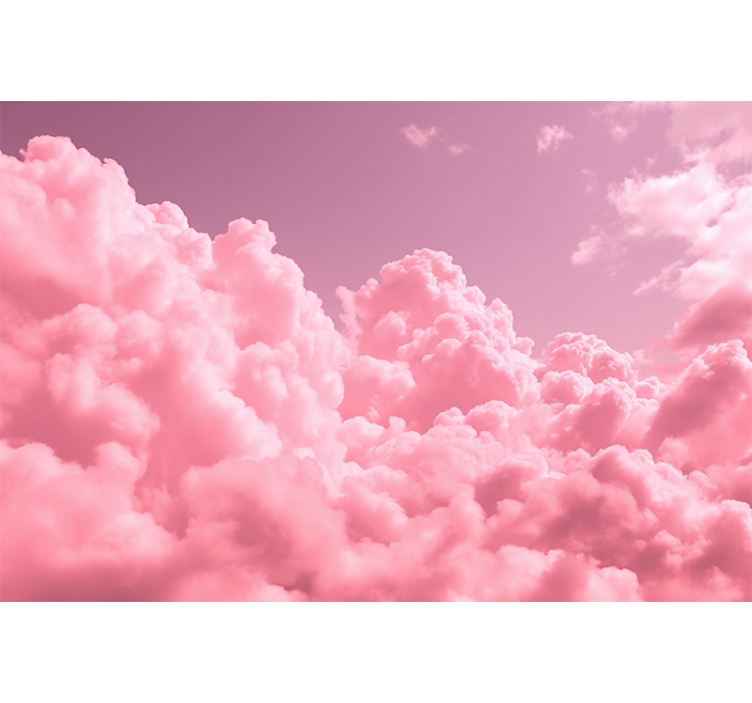 Store enrouleur rose nuages roses et duveteux - TenStickers