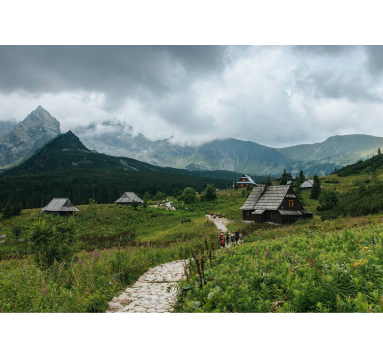 Store enrouleur vert maisons en bois tatra - TenStickers