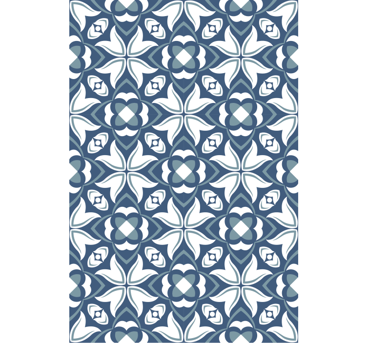 Store enrouleur bleu éléments botaniques gracieux - TenStickers