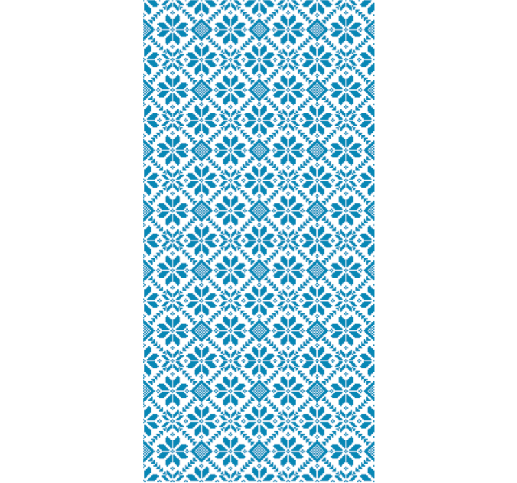 Store enrouleur bleu motif carreaux bleus - TenStickers