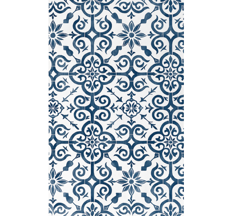 Store enrouleur bleu carrelage marocain bleu - TenStickers