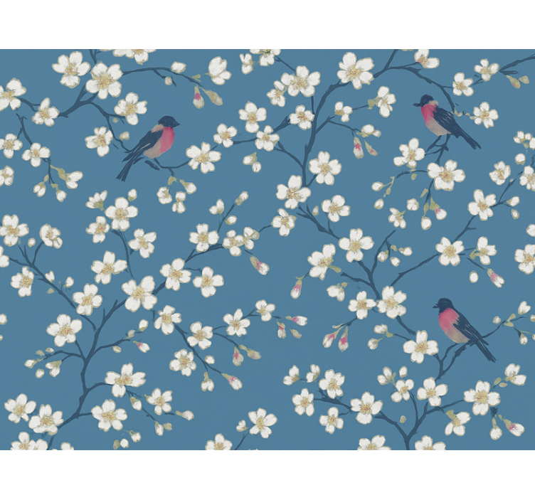 Store enrouleur bleu oiseaux du verger bleu - TenStickers