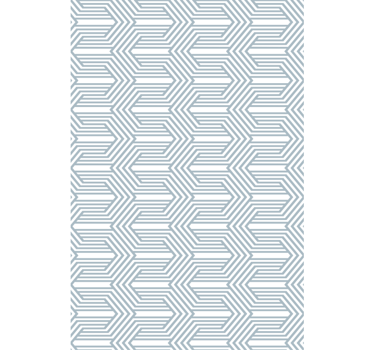 Store enrouleur bleu illusion optique lignes blanches - TenStickers
