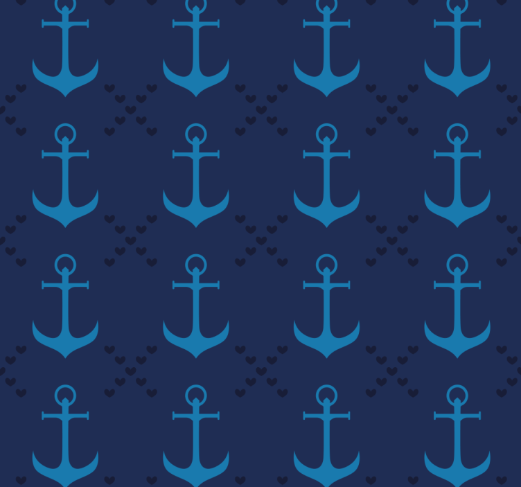 Store enrouleur bleu ancres bleu marine - TenStickers
