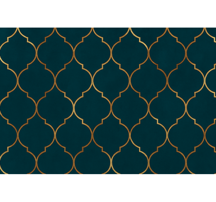 Store enrouleur moderne motif marocain doré - TenStickers