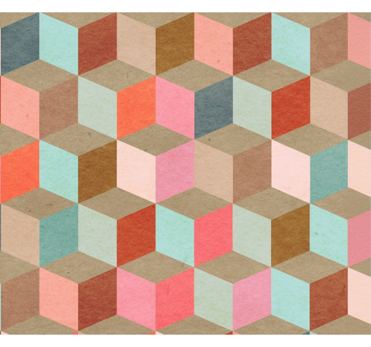 Store enrouleur moderne motif géométrique pastel kraft - TenStickers