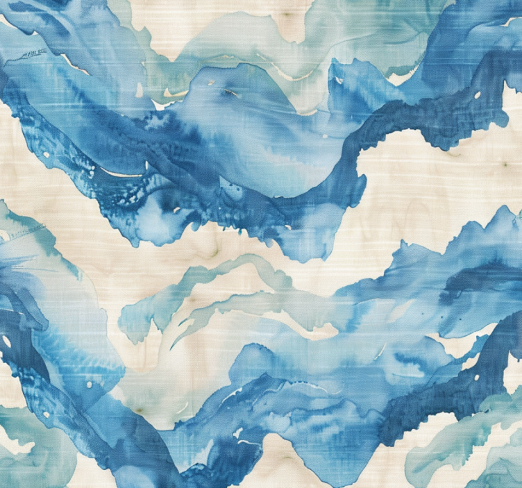 Store enrouleur bleu vagues marbrées - TenStickers