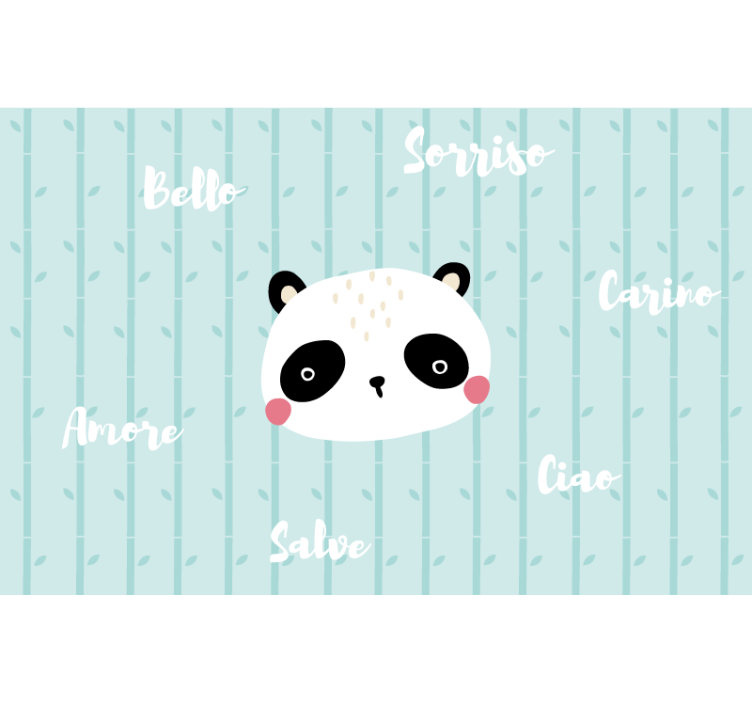 Store enrouleur bleu panda dans les nuages - TenStickers